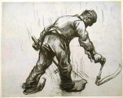 Reaper with Cap, Sickle and Hook by Vincent van Gogh